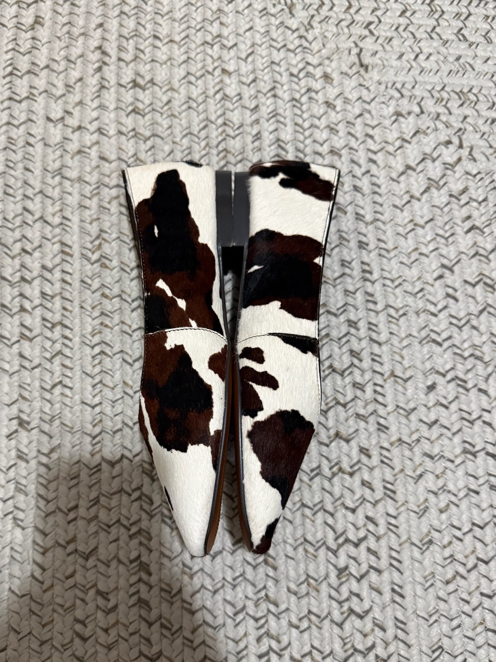 NEW Madewell The Mylie Ballet Flat in Dark Carob Multi (Cow Print Haircalf) - Picture 10 of 14